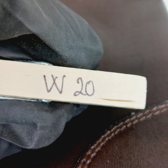 Civic Lila Brown Leather Elastic Calrf Block Heel Side Zip Tall Boots W20 - Picture 9 of 9